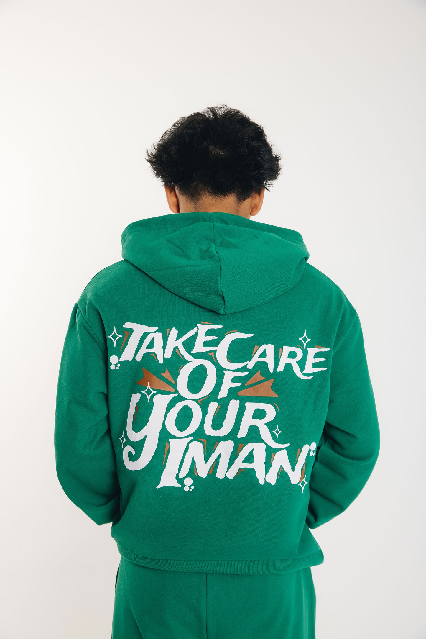 PROTECT IMAN, GREEN HOODIE
